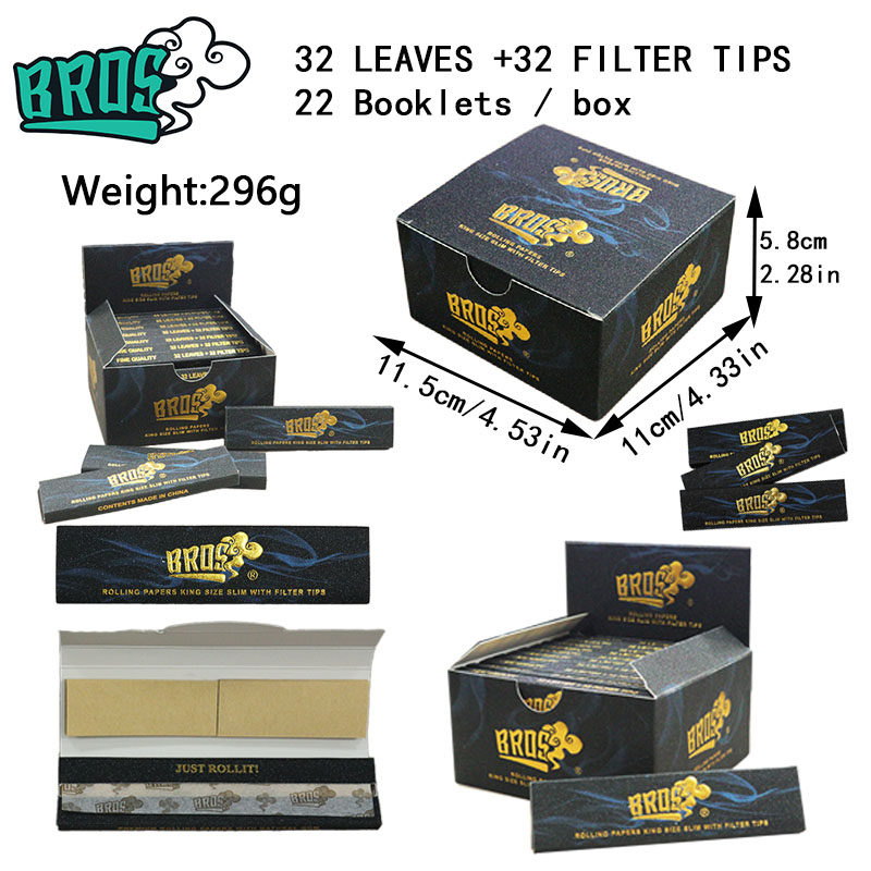 Livreto de papel para enrolar BROS 32L + 32T - 22 livretos / caixa expositora, estampagem a quente dourada